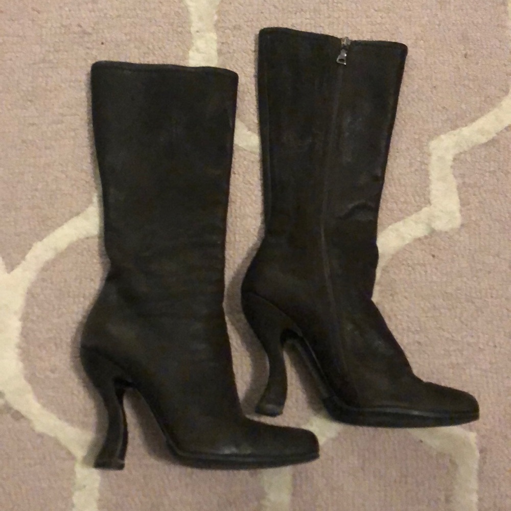 Prada dark brown boots EUC